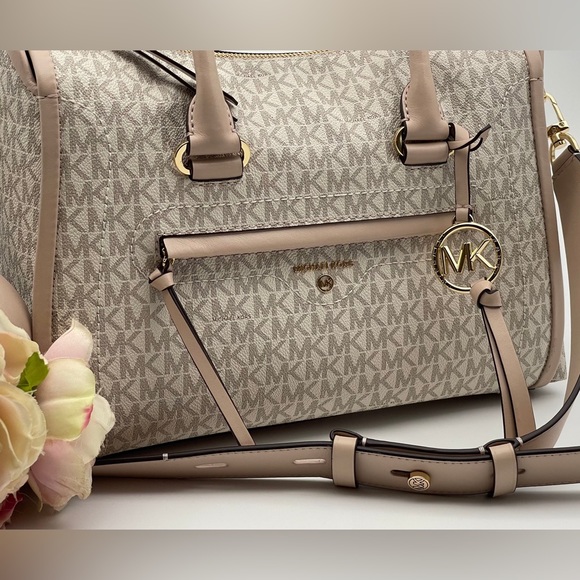 Michael Kors Carine Logo Large Satchel - Picture 5 of 16